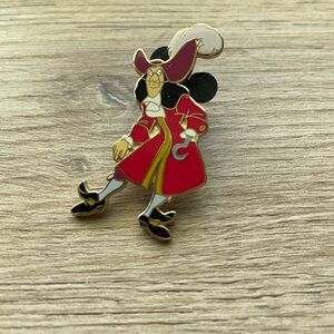 Disney Captain Hook Red and Yellow Pin